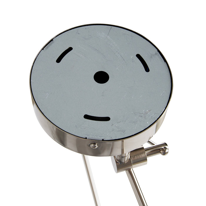 QAZQA Hanglamp staal met kap 35 cm taupe verstelbaar 2-lichts - Blitz