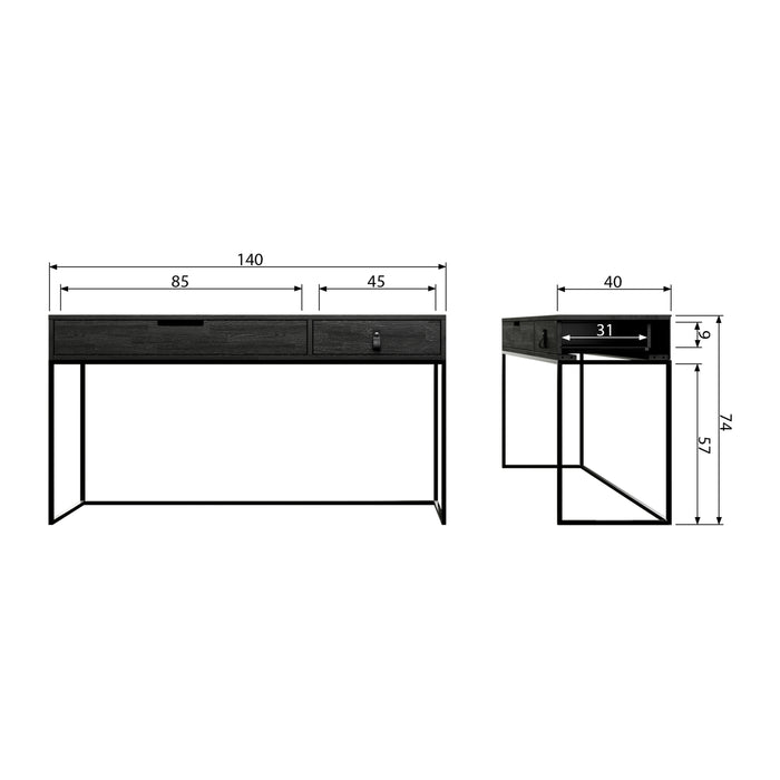 WOOOD Silas Sidetable - Black Night