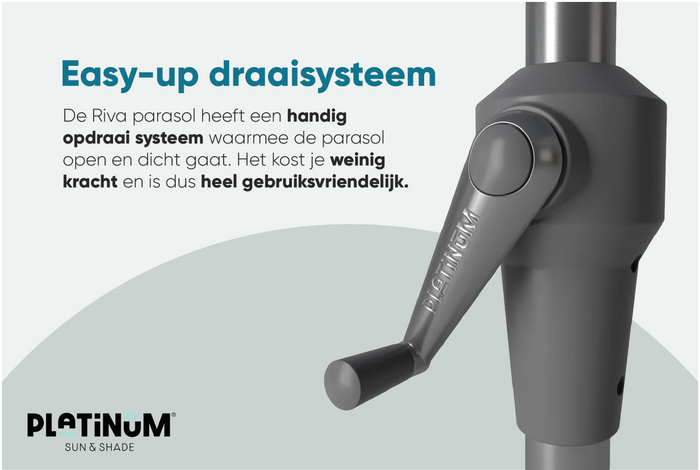 Platinum Riva parasol 3 m. Wit
