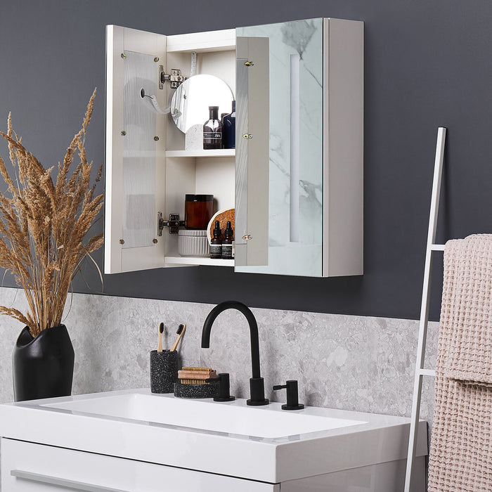 Beliani - CHABUNCO - Badkamermeubel - Wit - Multiplex