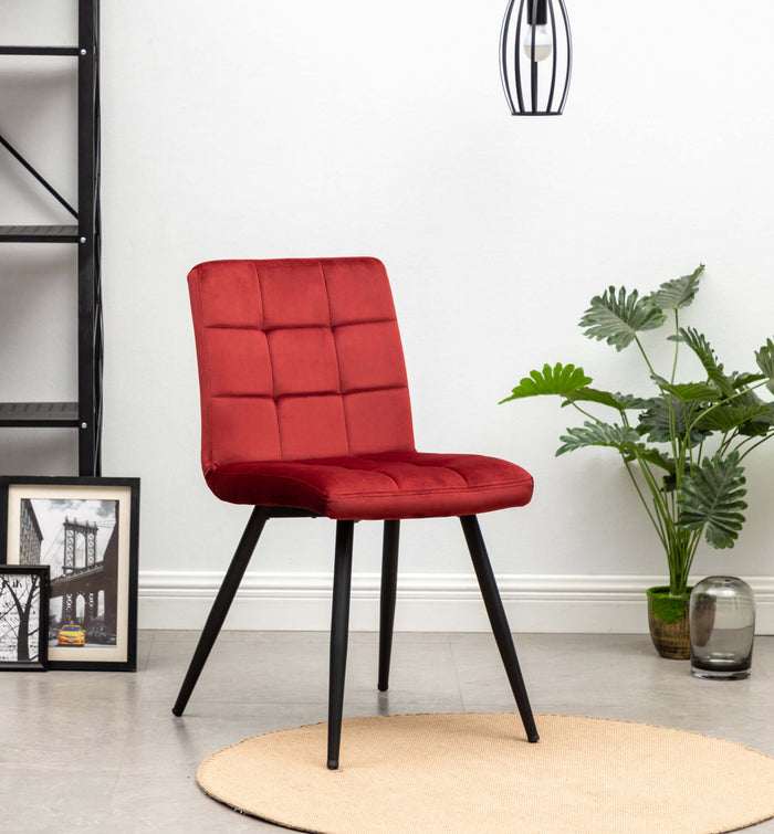 Furnihaus Eetkamerstoel Collin - Bordeaux - Set van 6