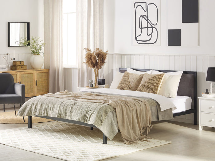 Beliani - CLAMART - Tweepersoonsbed - Zwart - 160 x 200 cm - Metaal