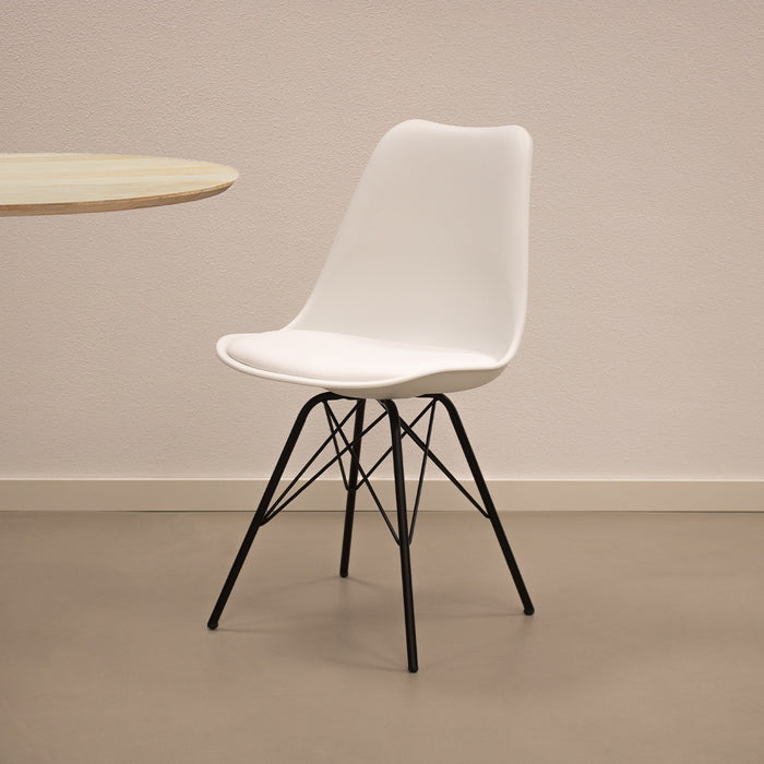 Kick kuipstoel Metal Luuk - Wit