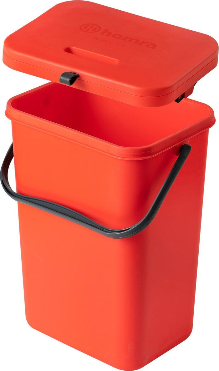 Homra Wall-Up inbouw prullenbak set - 8L + 12L - Geel & Rood