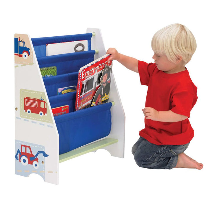 Worlds Apart Kinderboekenkast Trucks and Tractors wit WORL230007