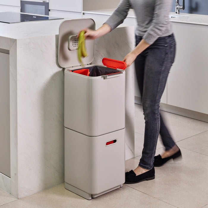 Joseph Joseph Intelligent Waste Afvalemmer Totem Compact 40 Liter (2x20 Liter)