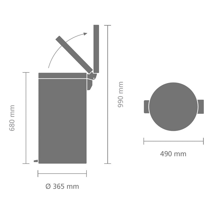 Brabantia MotionControl Pedaalemmer 45 Liter