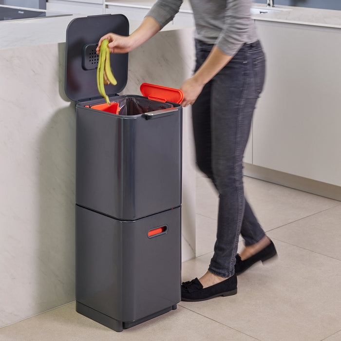 Joseph Joseph Intelligent Waste Afvalemmer Totem Compact 40 Liter (2x20 Liter)