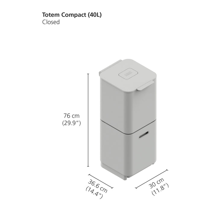 Joseph Joseph Intelligent Waste Afvalemmer Totem Compact 40 Liter (2x20 Liter)