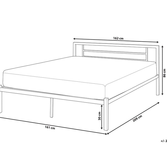 Beliani - CUSSET - Tweepersoonsbed - Zwart - 160 x 200 cm - Metaal