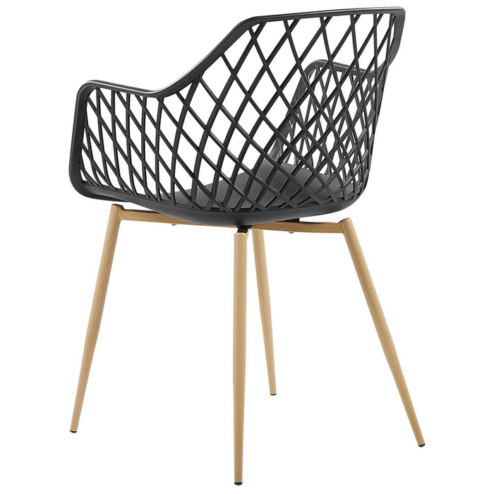 Beliani - NASHUA - Eetkamerstoel - Zwart - Synthetisch materiaal