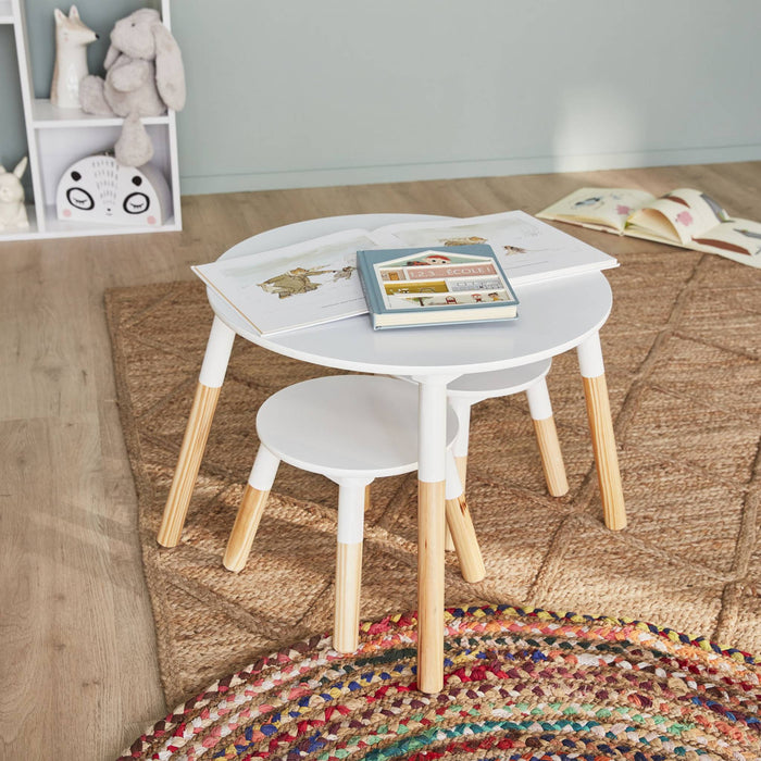 sweeek - Ronde kindertafel en twee krukjes