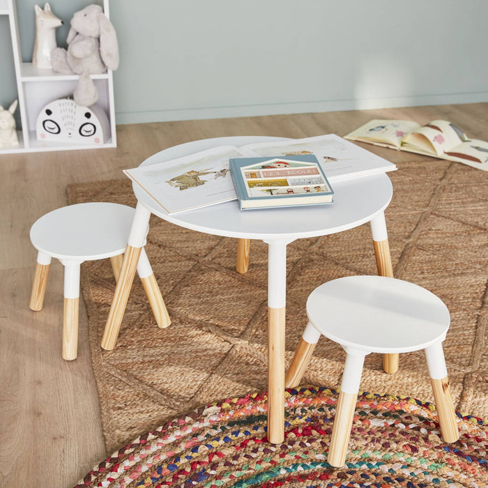 sweeek - Ronde kindertafel en twee krukjes