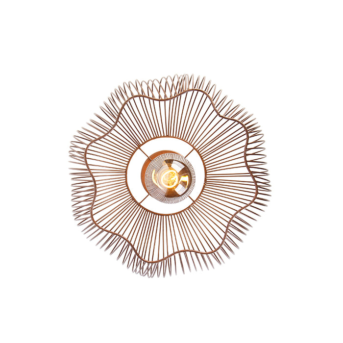 QAZQA Industriële plafondlamp koper 40 cm - Finn