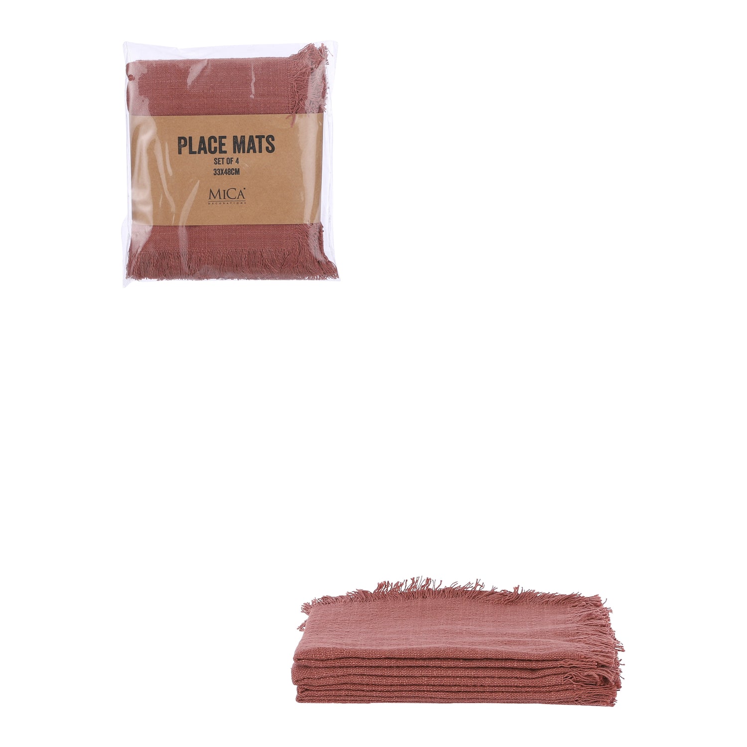 Mica Decorations Xavie Placemat 4 st. - Bruin