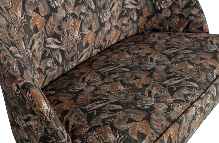 BePureHome Vogue 2-Zits Bankje - Velvet - Zwart - 68x110x65