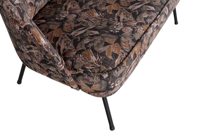 BePureHome Vogue 2-Zits Bankje - Velvet - Zwart - 68x110x65