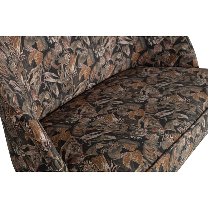 BePureHome Vogue 2-Zits Bankje - Velvet - Zwart - 68x110x65