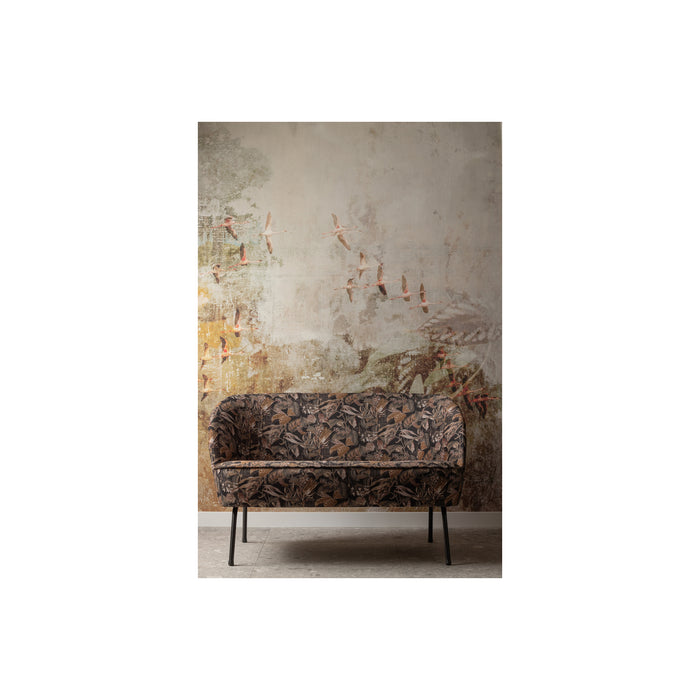 BePureHome Vogue 2-Zits Bankje - Velvet - Zwart - 68x110x65
