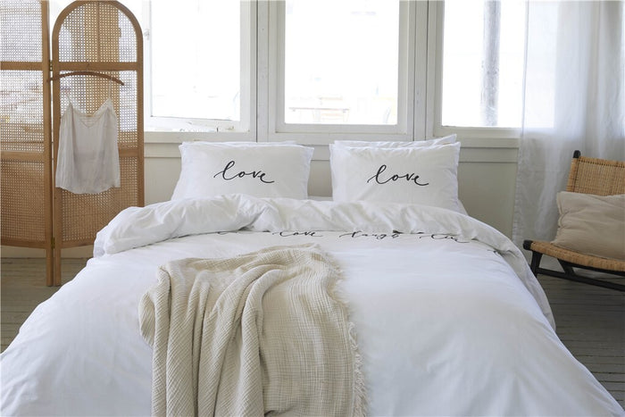 Walra - Dekbedovertrek Lively Love - 240x220 - Wit