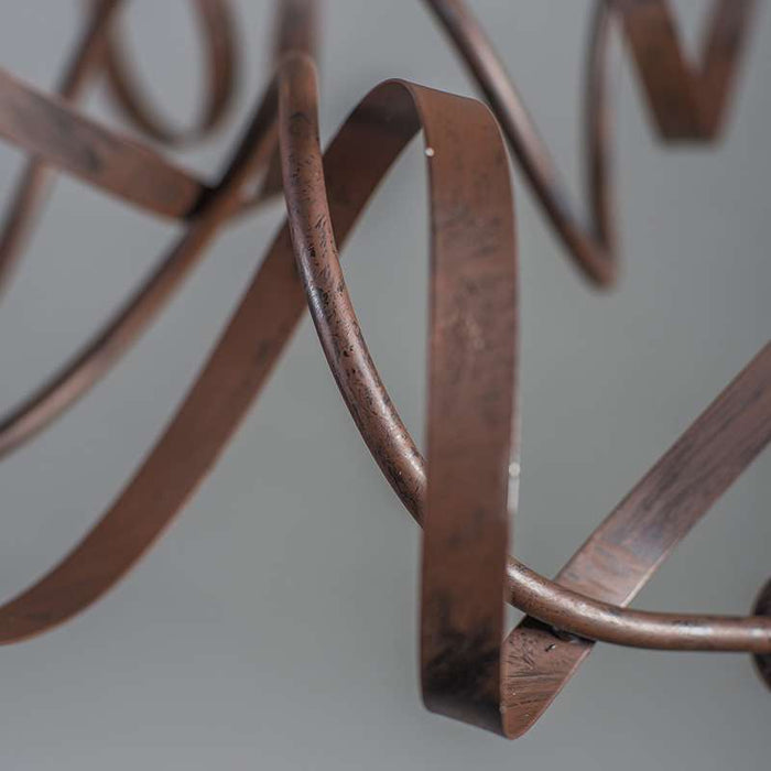 QAZQA Landelijke kroonluchter bruin 10-lichts - Ricciolo