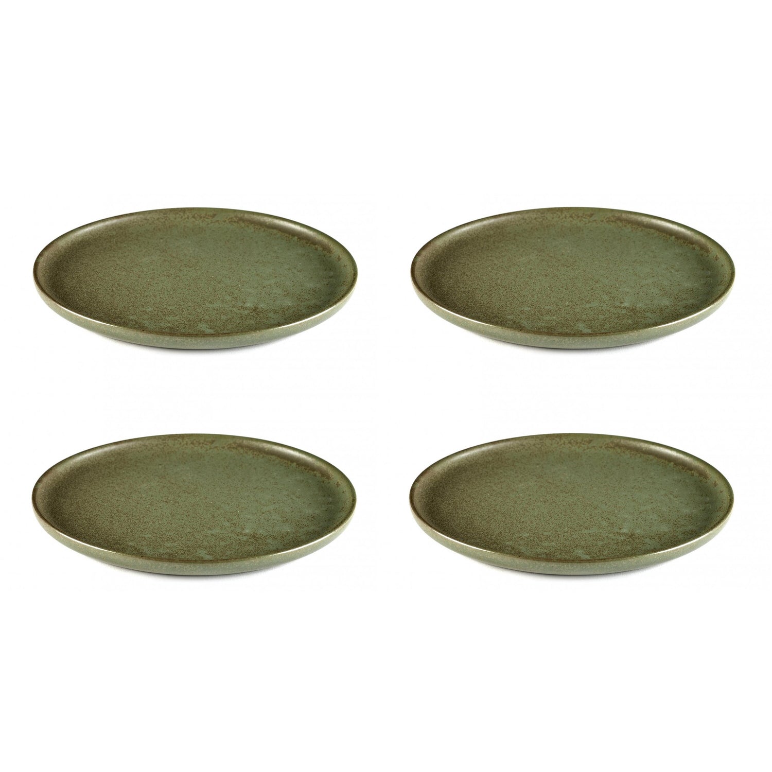 Serax Surface Dessertbord 4 st. - Ø 21 cm - Camogreen