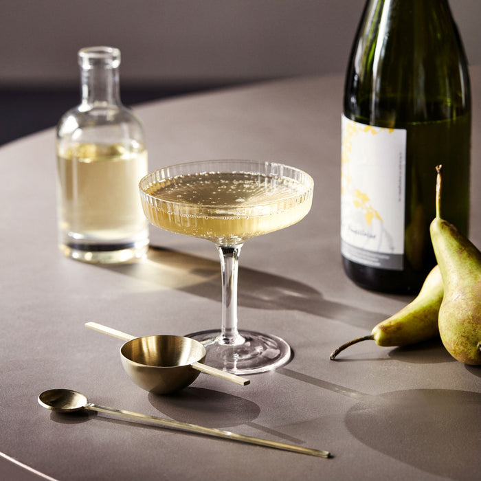 Ferm Living Ripple Coupe Champagneglazen 2 st. - Clear