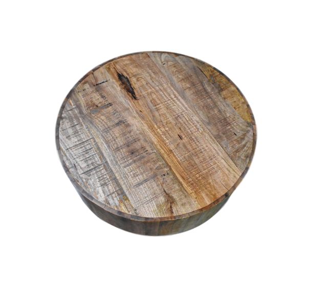 HSM - Salontafel Melbourne - 70x70 cm - Rustiek Mangohout|ijzer