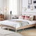 Beliani-MARQUISE -Tweepersoons boxspring-Beige-160 x 200 cm-Fluweel