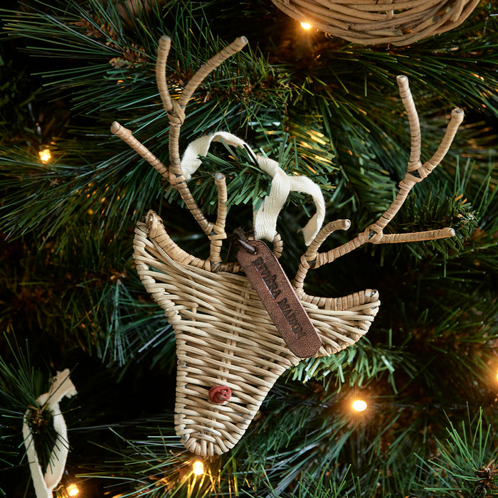 Riviera Maison Rustic Rattan Rudolph Ornament 12x4x18