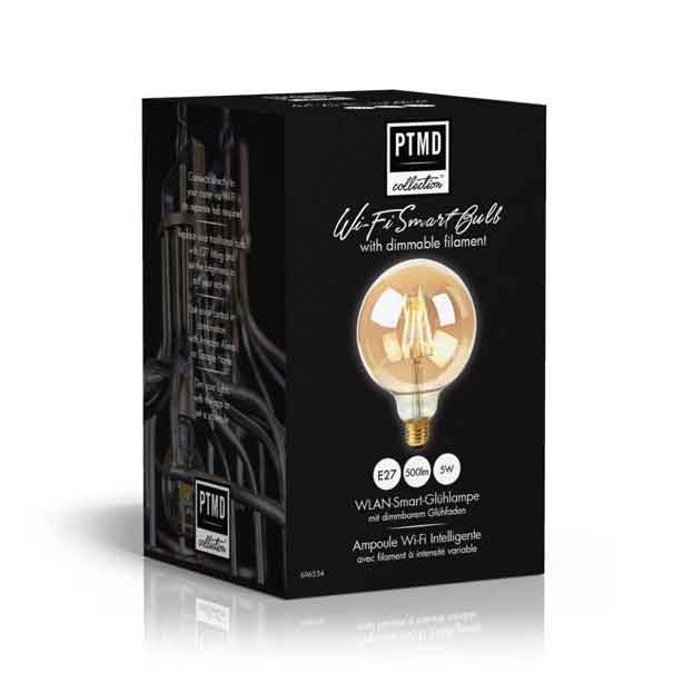 PTMD WiFi Smart LED Lamp - H17 x Ø12 cm - Goud