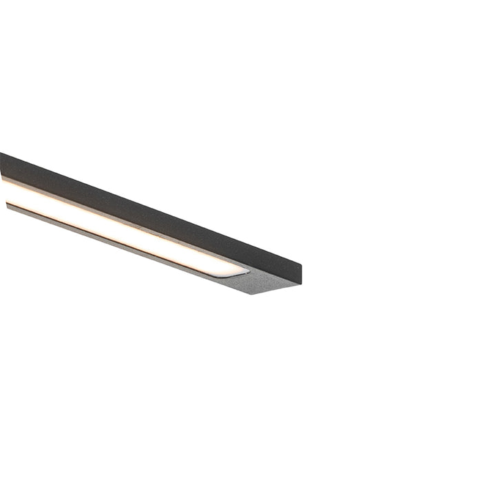 QAZQA Moderne wandlamp zwart 62 cm incl. LED IP44 - Jerre
