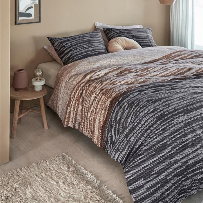 Beddinghouse Fardau Dekbedovertrek 200 x 220 cm - Grijs