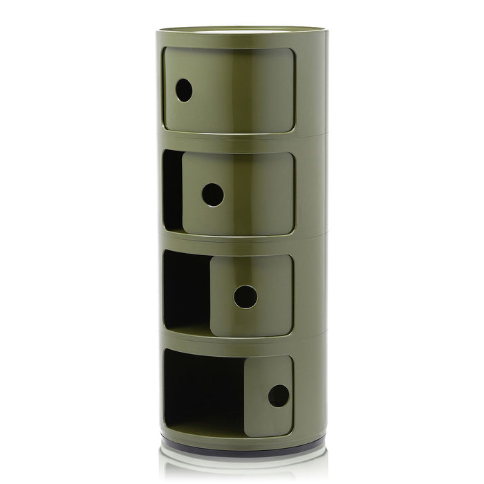 Kartell Componibili Kast - 4 Modules - Mosgroen