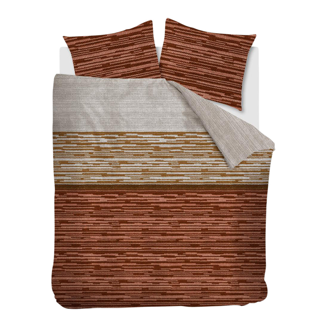 Beddinghouse Fardau Dekbedovertrek 200 x 220 cm - Terra
