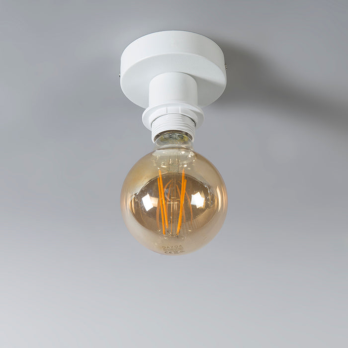 QAZQA Moderne plafondlamp wit zonder kap - Combi