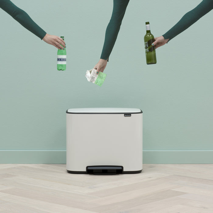 Brabantia Bo Pedaalemmer 11 +  23 L - Wit