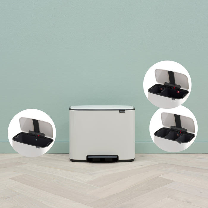 Brabantia Bo Pedaalemmer 11 +  23 L - Wit