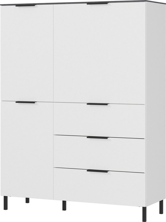 24Designs Star Opbergkast – B109 X D40 X H146 Cm – Wit|Marmer