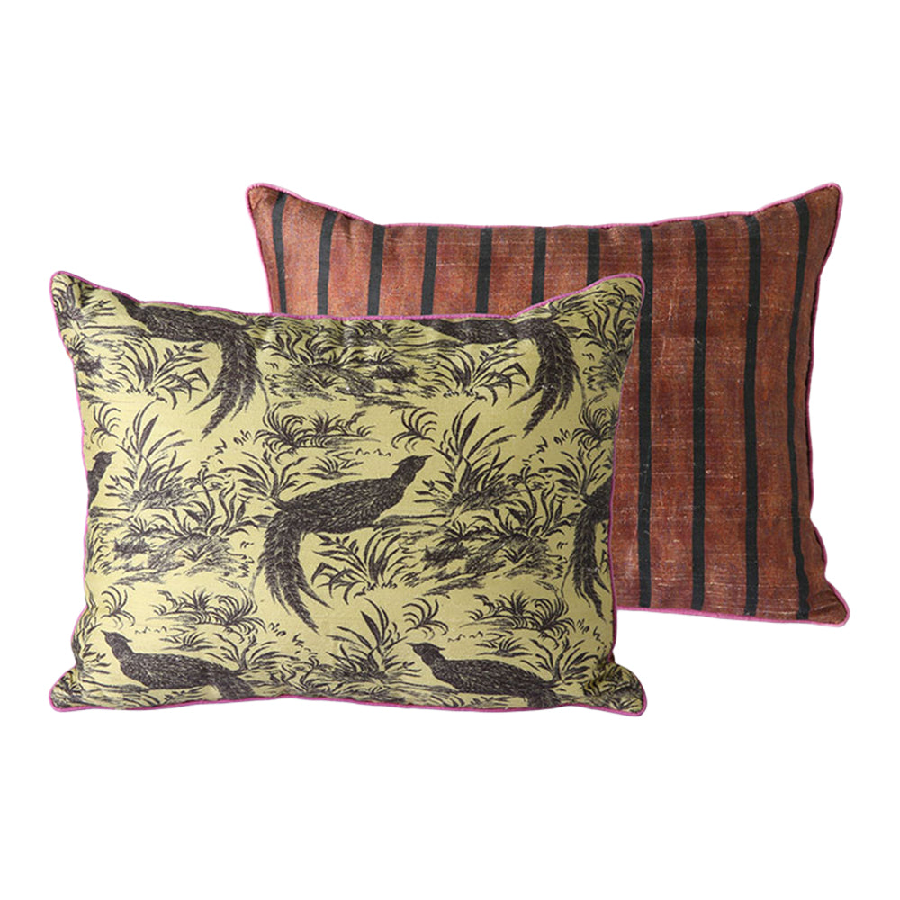 HKliving Sierkussen - Crème /Rood