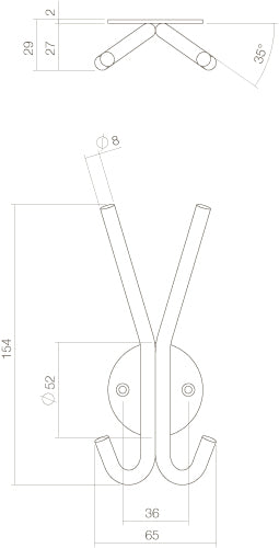 Intersteel Hoed-|jashaak rvs geborsteld