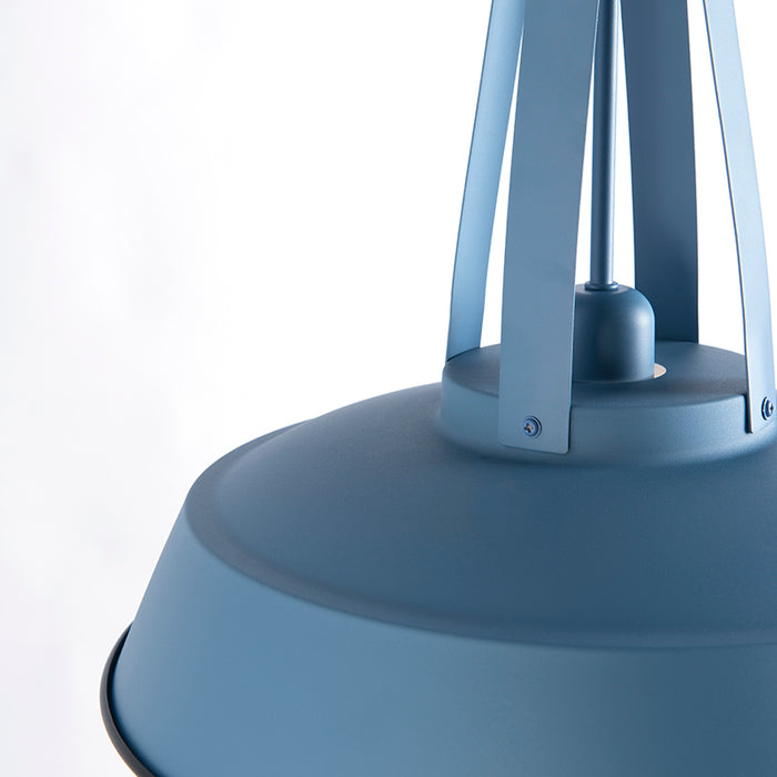 QAZQA Vintage hanglamp blauw rond 43cm - Living