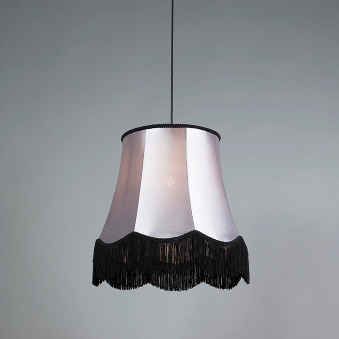 QAZQA Retro hanglamp zwart met grijs 45 cm - Granny
