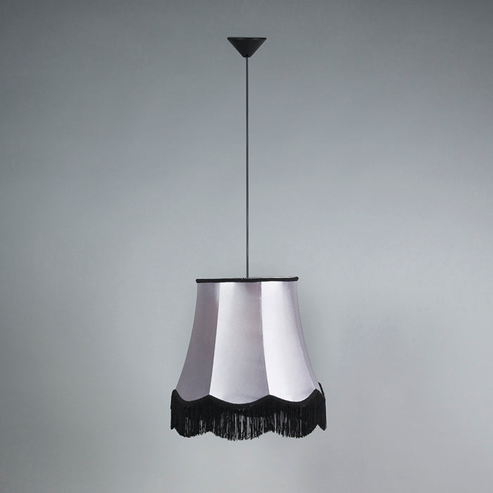 QAZQA Retro hanglamp zwart met grijs 45 cm - Granny