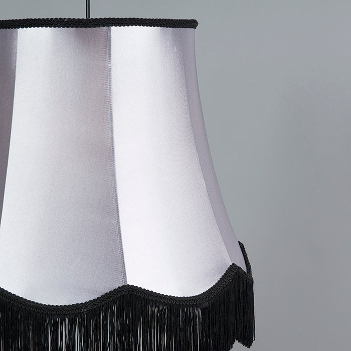 QAZQA Retro hanglamp zwart met grijs 45 cm - Granny