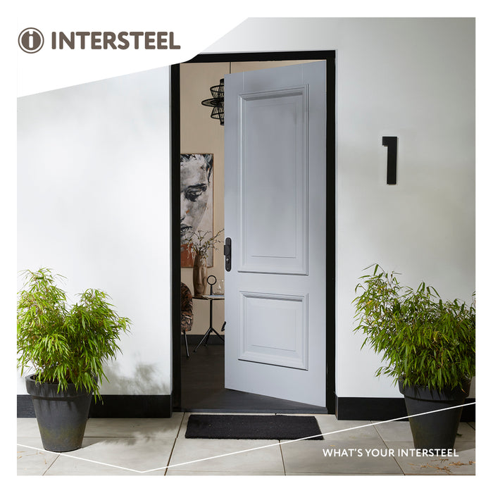 Intersteel Huisnummer 1 XL hoogte 30 cm rvs|mat zwart