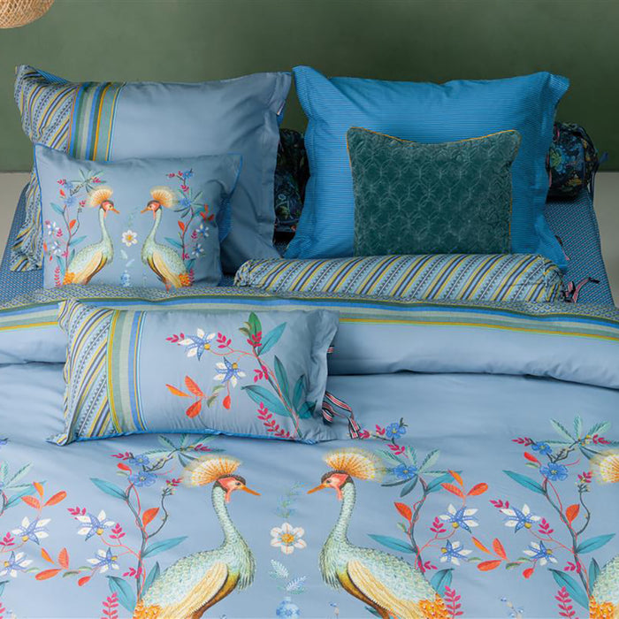 Pip Studio Flirting Birds Dekbedovertrek 240 x 200/220 cm - Blauw