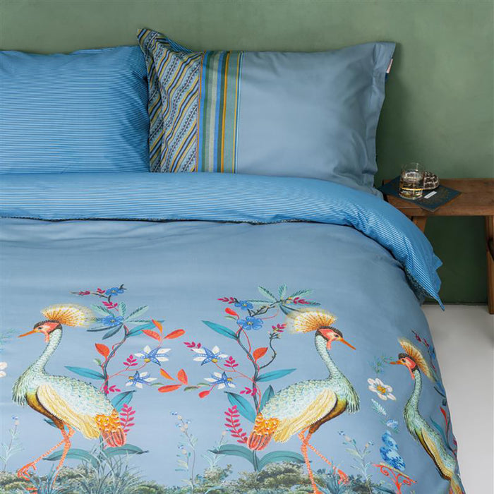 Pip Studio Flirting Birds Dekbedovertrek 260 x 200/220 cm - Blauw