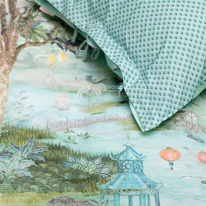 Pip Studio Paradise Dekbedovertrek 200 x 200/220 cm - Groen