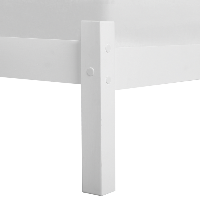 Beliani - FLORAC - Eenpersoonsbed - Wit - 90 x 200 cm - Dennenhout